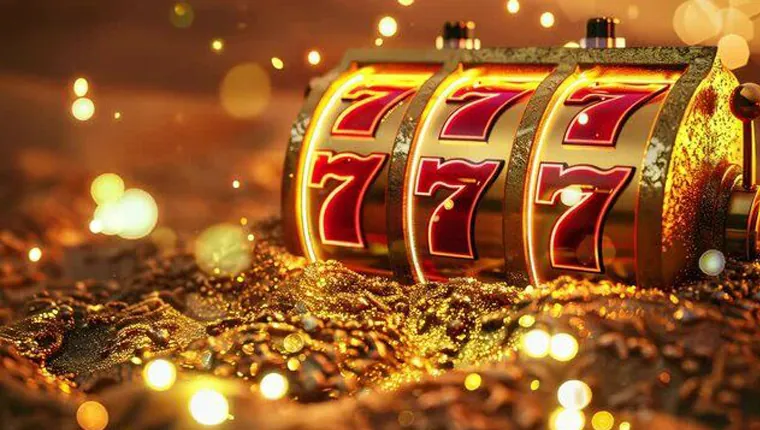Welcome bonus banner with golden coins and casino chips
